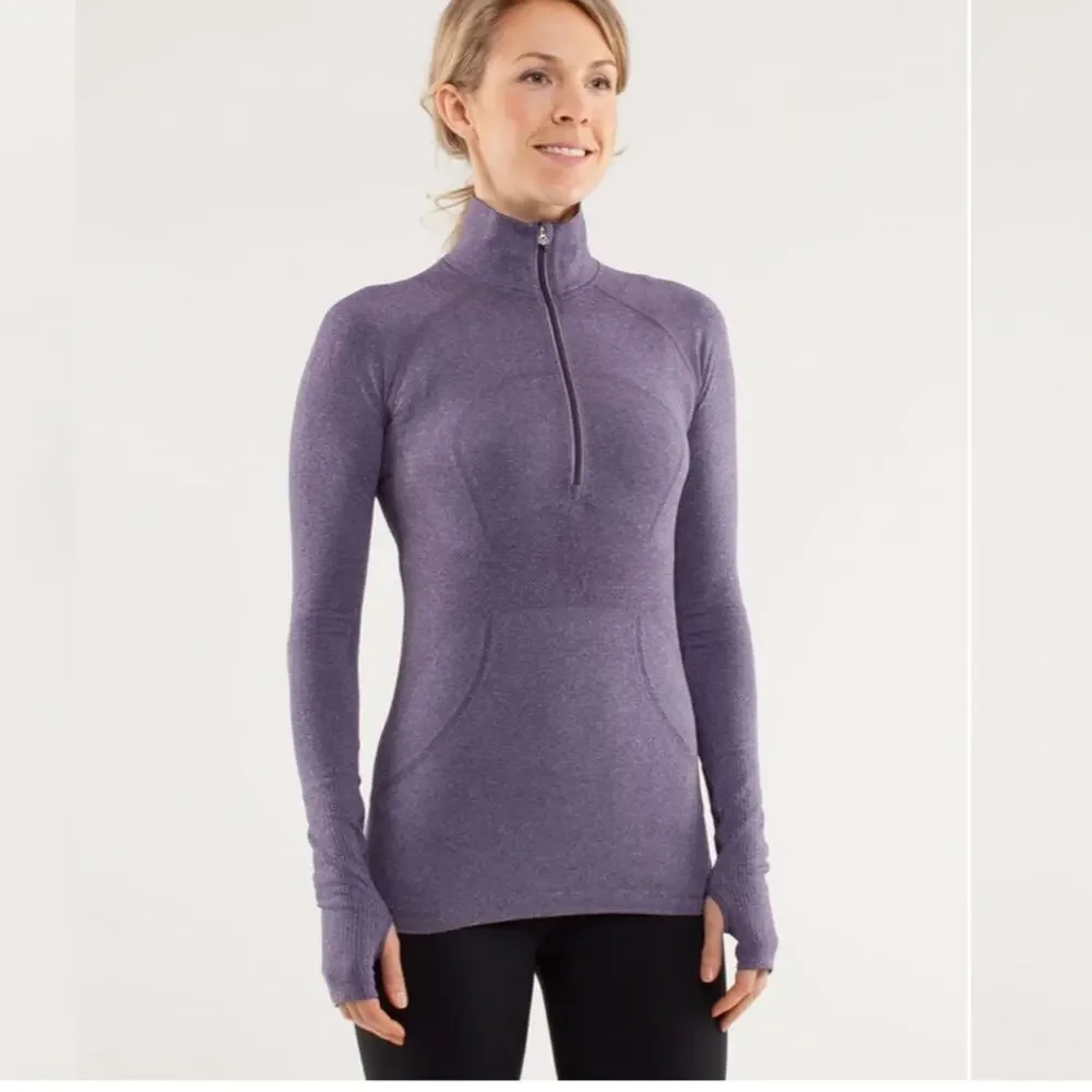 2 Lululemon Run: Swiftly Tech 1/2 Zips Concord Grape and Grey 6
